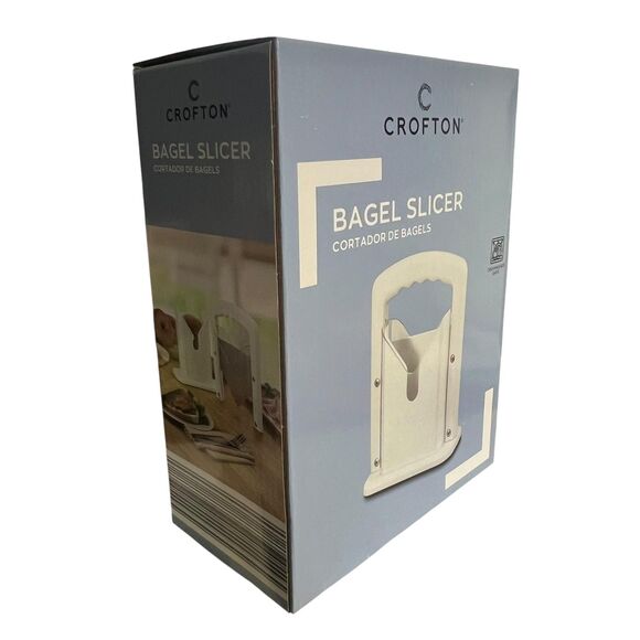 Crofton Bagel Slicer Stainless Steel Blade Cutter Dishwasher Safe Kitchen Tool - Picture 2 of 12